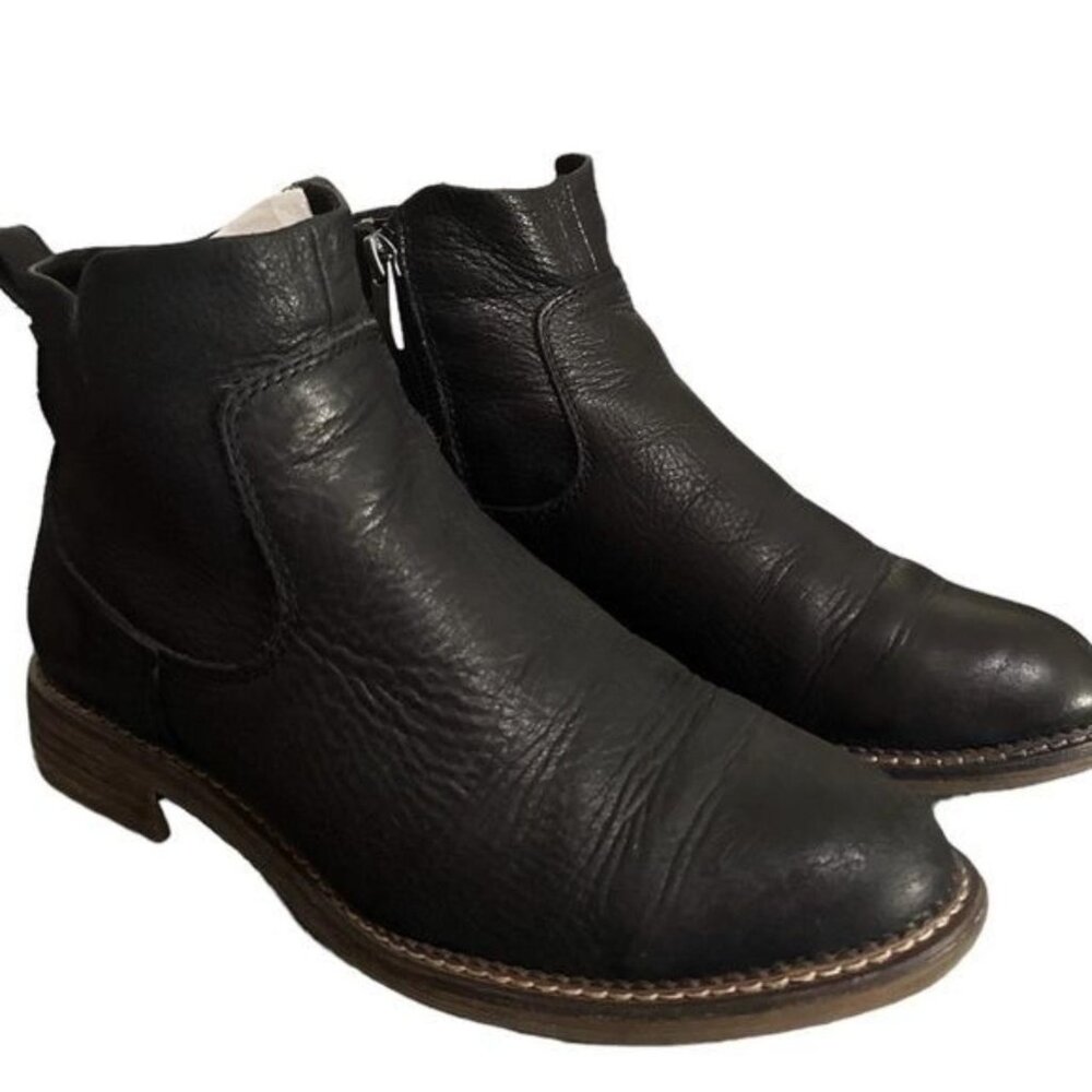 Franco Sarto Black Leather Ankle Boot